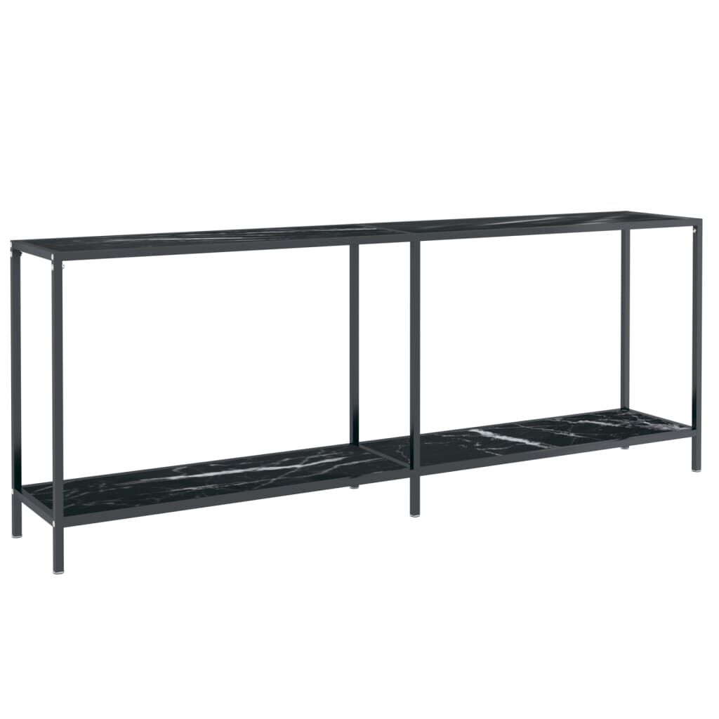 vidaXL Τραπέζι Κονσόλα Μαύρο 200 x 35 x 75,5 εκ. από Ψημένο Γυαλί