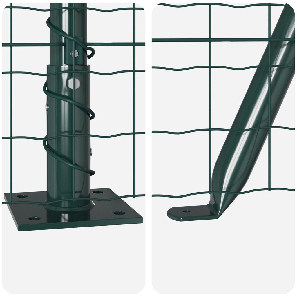 vidaXL Euro Fence με 13 Σωρούς Φλάντζας 1.2x25 μ Γαλβανισμένο Ατσάλι