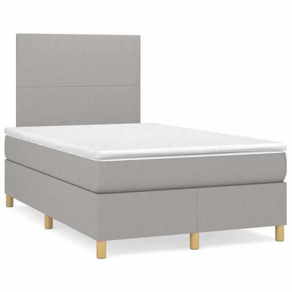vidaXL &Kappa;&rho;&epsilon;&beta;ά&tau;&iota; Boxspring &mu;&epsilon; &Sigma;&tau;&rho;ώ&mu;&alpha; & LED &Alpha;&nu;.&Gamma;&kappa;&rho;&iota; 120x190&epsilon;&kappa;. &Upsilon;&phi;&alpha;&sigma;&mu;ά&tau;&iota;&nu;&omicron;