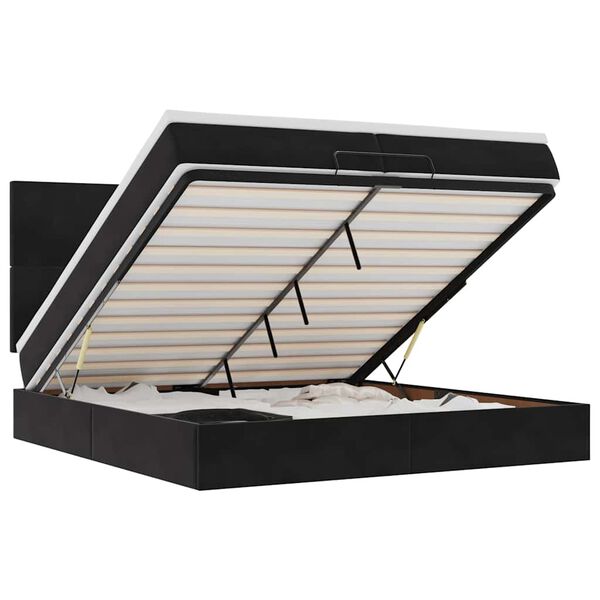 vidaXL &Omicron;&theta;&omega;&mu;&alpha;&nu;&iota;&kappa;ό &kappa;&rho;&epsilon;&beta;ά&tau;&iota; &mu;&epsilon; &sigma;&tau;&rho;ώ&mu;&alpha;&tau;&alpha; &Mu;&alpha;ύ&rho;&omicron; 200x200cm Velvet