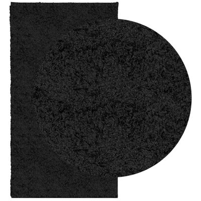 vidaXL Χαλί Shaggy PAMPLONA με Ψηλό Πέλος Μοντέρνο Μαύρο 60x110 εκ.