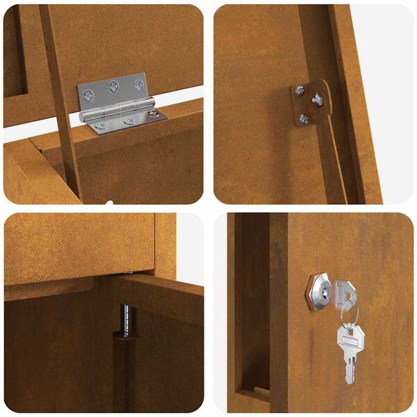 vidaXL Θυρίδα Πακέτων Σκ rusty 44.5 x 29 x 110.5 εκ