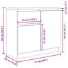 vidaXL Συρταριέρα με Συρτάρια Sonoma Δρυς 71x35x65 εκ. από Επεξ. Ξύλο