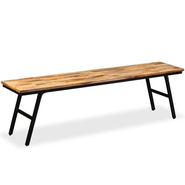 vidaXL Πάγκος 160 x 35 x 45 εκ. από Ανακυκλωμένο Ξύλο Teak και Ατσάλι