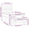 vidaXL &Kappa;&rho;&epsilon;&beta;ά&tau;&iota; Boxspring &mu;&epsilon; &Sigma;&tau;&rho;ώ&mu;&alpha; &Sigma;&kappa;&omicron;ύ&rho;&omicron; &Pi;&rho;ά&sigma;&iota;&nu;&omicron; 90x200 &epsilon;&kappa;. &Beta;&epsilon;&lambda;&omicron;ύ&delta;&iota;&nu;&omicron;