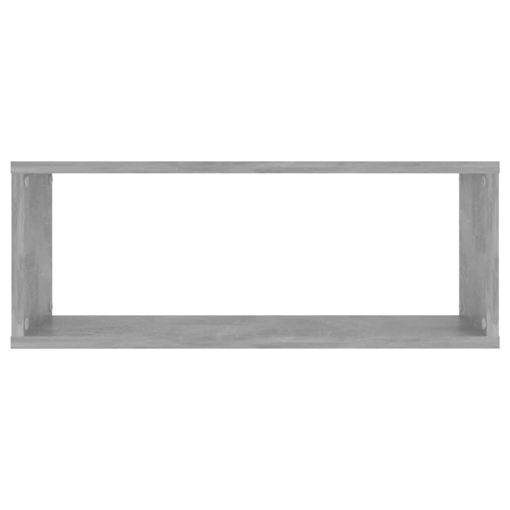vidaXL Ράφια Κύβοι Τοίχου 2 τεμ. Γκρι Σκυρ. 60x15x23εκ. από Επεξ. Ξύλο