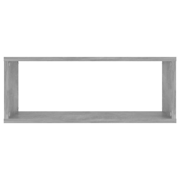vidaXL Ράφια Κύβοι Τοίχου 2 τεμ. Γκρι Σκυρ. 60x15x23εκ. από Επεξ. Ξύλο
