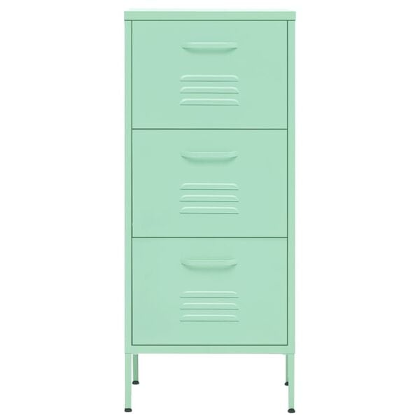 vidaXL Ντουλάπι Αποθήκευσης Xρώμα Mέντας 42,5x35x101,5 εκ. από Ατσάλι