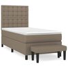 vidaXL &Kappa;&rho;&epsilon;&beta;ά&tau;&iota; Boxspring &mu;&epsilon; &Sigma;&tau;&rho;ώ&mu;&alpha; Taupe 100 x 200 &epsilon;&kappa;. &Upsilon;&phi;&alpha;&sigma;&mu;ά&tau;&iota;&nu;&omicron;