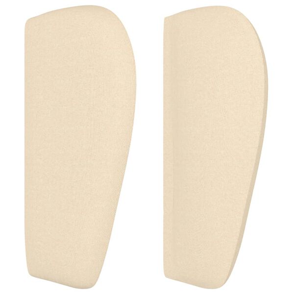 vidaXL Κεφαλάρι με Πτερύγια Κρεμ 203 x 23 x 78/88 εκ. Υφασμάτινο