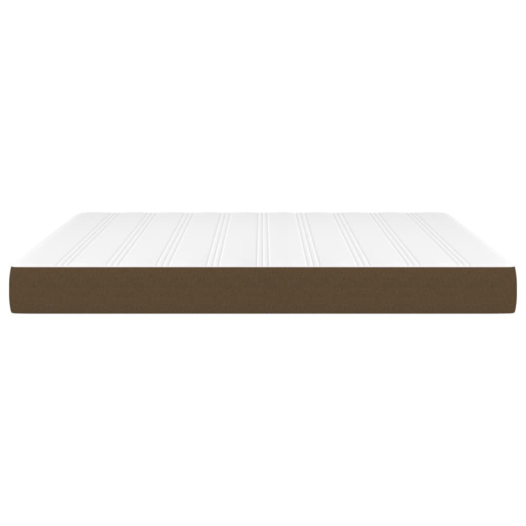 vidaXL Στρώμα με Pocket Springs Σκούρο Καφέ 180x200x20 εκ. Υφασμάτινο