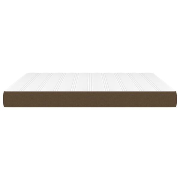 vidaXL Στρώμα με Pocket Springs Σκούρο Καφέ 180x200x20 εκ. Υφασμάτινο