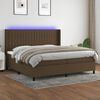 vidaXL &Kappa;&rho;&epsilon;&beta;ά&tau;&iota; Boxspring &mu;&epsilon; &Sigma;&tau;&rho;ώ&mu;&alpha; & LED &Sigma;&kappa;.&Kappa;&alpha;&phi;έ 200x200&epsilon;&kappa;. &Upsilon;&phi;&alpha;&sigma;&mu;ά&tau;&iota;&nu;&omicron;