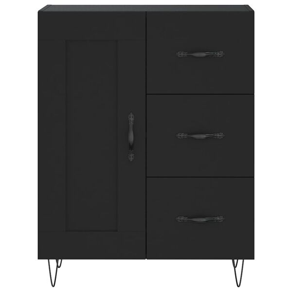 vidaXL Ντουλάπι Μαύρο 69,5x34x180 εκ. από Επεξεργασμένο Ξύλο