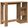 vidaXL Τραπέζι Κονσόλα με Ράφι Καφέ Δρυς 124x46x103,5εκ. Επεξεργ. Ξύλο