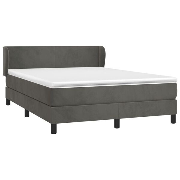 vidaXL &Kappa;&rho;&epsilon;&beta;ά&tau;&iota; Boxspring &mu;&epsilon; &Sigma;&tau;&rho;ώ&mu;&alpha; &Sigma;&kappa;&omicron;ύ&rho;&omicron; &Gamma;&kappa;&rho;&iota; 140x190 &epsilon;&kappa;. &Beta;&epsilon;&lambda;&omicron;ύ&delta;&iota;&nu;&omicron;