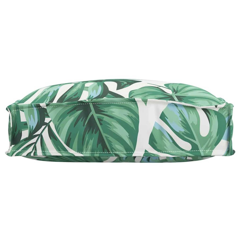 vidaXL Μαξιλάρι παλέτας για κάθισμα Floral 2 pcs Μοτίβο φύλλων