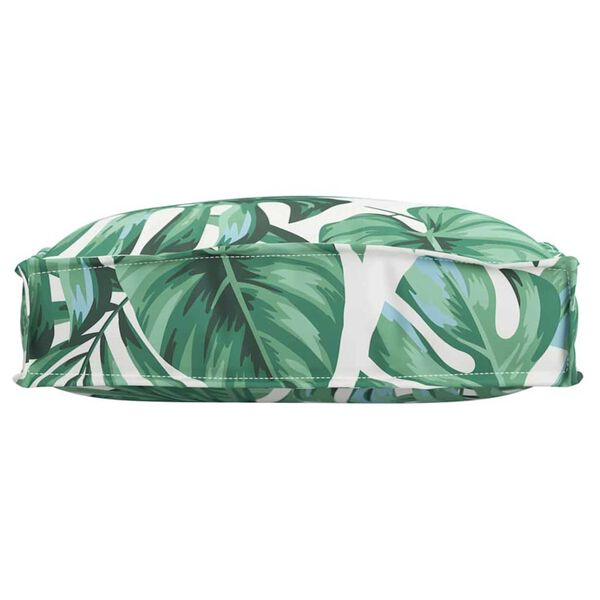 vidaXL Μαξιλάρι παλέτας για κάθισμα Floral 2 pcs Μοτίβο φύλλων