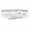 vidaXL Κρεβάτι Βιβλιοθήκης Λευκό 160 x 200 cm Επεξεργασμένο ξύλο