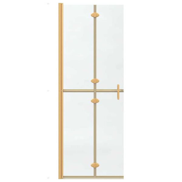 vidaXL Τοίχος ντους Walk-in Άλλο Χρυσό και διαφανές 70 x 190 cm