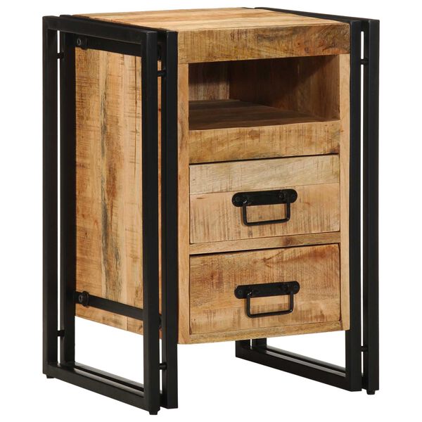 vidaXL Κομοδίνο με συρτάρι Καφέ 40 x 40 x 59 εκ. Μασίφ ξύλο μάνγκο