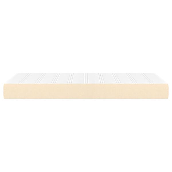 vidaXL Στρώμα με Pocket Springs Κρεμ 90x190x20 εκ. Υφασμάτινο