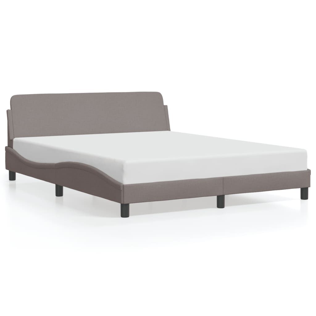 vidaXL Σκελετός Κρεβατιού Χωρίς Στρώμα Taupe 160x200 εκ. Υφασμάτινο