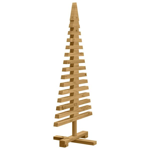 vidaXL Ξύλινο Χριστουγεννιάτικο Δέντρο Καφέ 90 cm Μασίφ ξύλο πεύκου