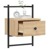vidaXL Κομοδίνο Επιτοίχιο Sonoma Δρυς 35x30x51 εκ. από Επεξεργ. Ξύλο