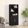 vidaXL Highboard &Mu;&alpha;ύ&rho;&eta; &Omicron;&xi;&upsilon;ά 69,5 x 34 x 180 &epsilon;&kappa;. &Epsilon;&pi;&epsilon;&xi;&epsilon;&rho;&gamma;&alpha;&sigma;&mu;έ&nu;&omicron; &xi;ύ&lambda;&omicron;