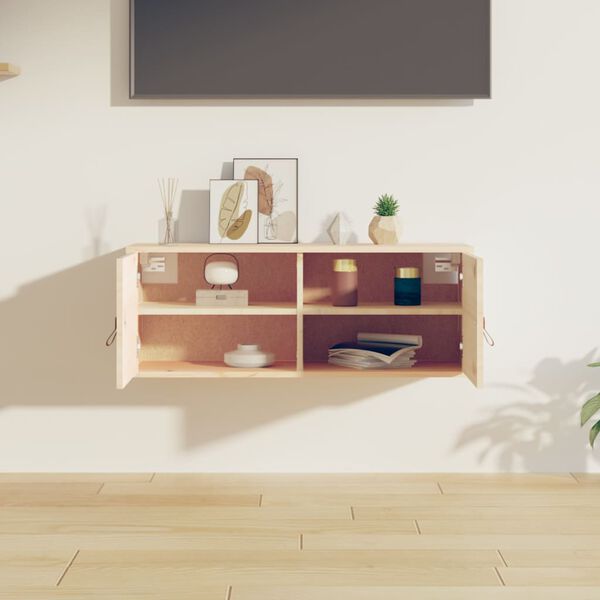 vidaXL Ντουλάπι Τοίχου 80 x 30 x 30 εκ. από Μασίφ Ξύλο Πεύκου