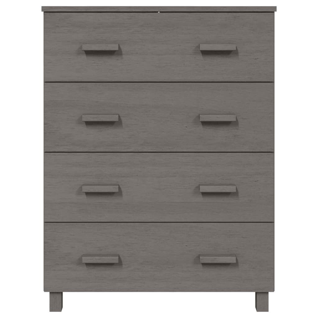 vidaXL Συρταριέρα HAMAR Αν. Γκρι 79x40x103,5εκ. από Μασίφ Ξύλο Πεύκου