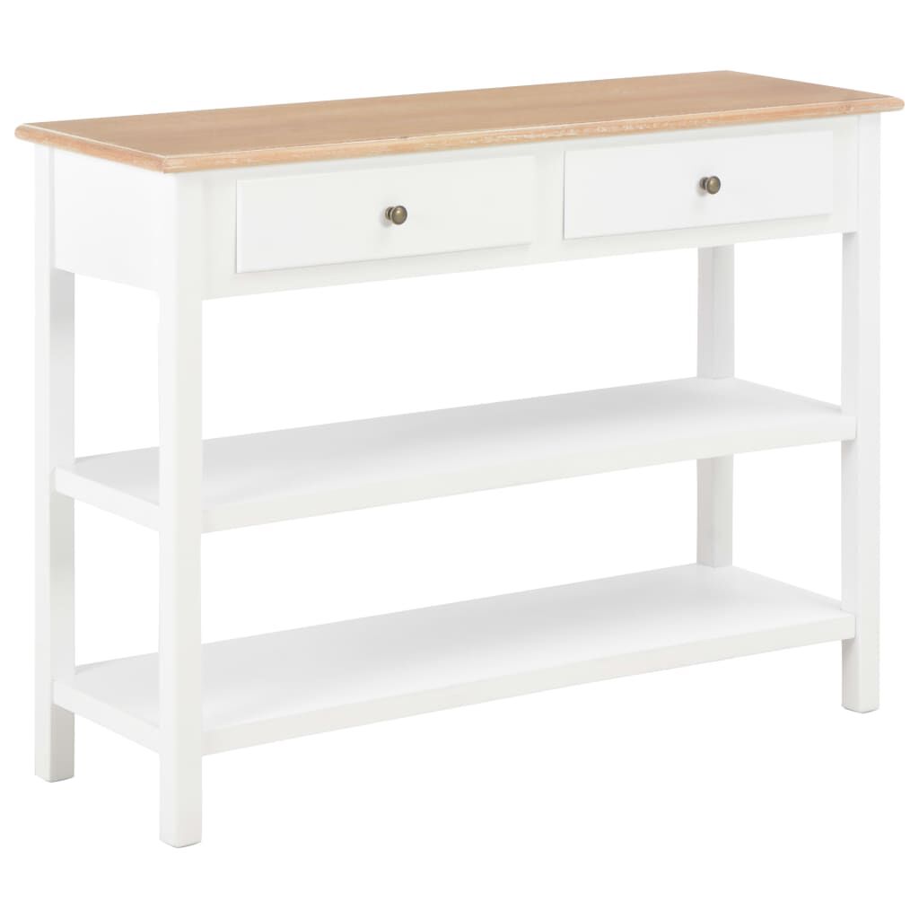 vidaXL Κονσόλα Λευκή 110 x 35 x 80 εκ. από MDF