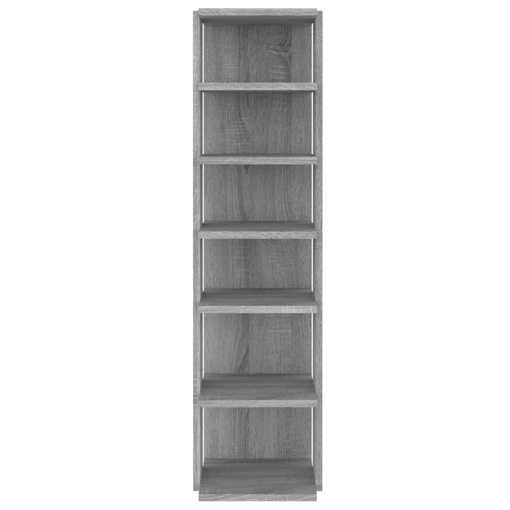 vidaXL Παπουτσοθήκη Γκρι Sonoma 27,5x27x102 εκ. από Επεξεργασμένο Ξύλο