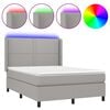 vidaXL &Kappa;&rho;&epsilon;&beta;ά&tau;&iota; Boxspring &mu;&epsilon; &Sigma;&tau;&rho;ώ&mu;&alpha; & LED &Alpha;&nu;.&Gamma;&kappa;&rho;&iota; 140x200&epsilon;&kappa;. &Upsilon;&phi;&alpha;&sigma;&mu;ά&tau;&iota;&nu;&omicron;