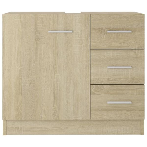 vidaXL Ντουλάπι Νιπτήρα Sonoma Δρυς 63x30x54 εκ. Επεξεργασμένο Ξύλο