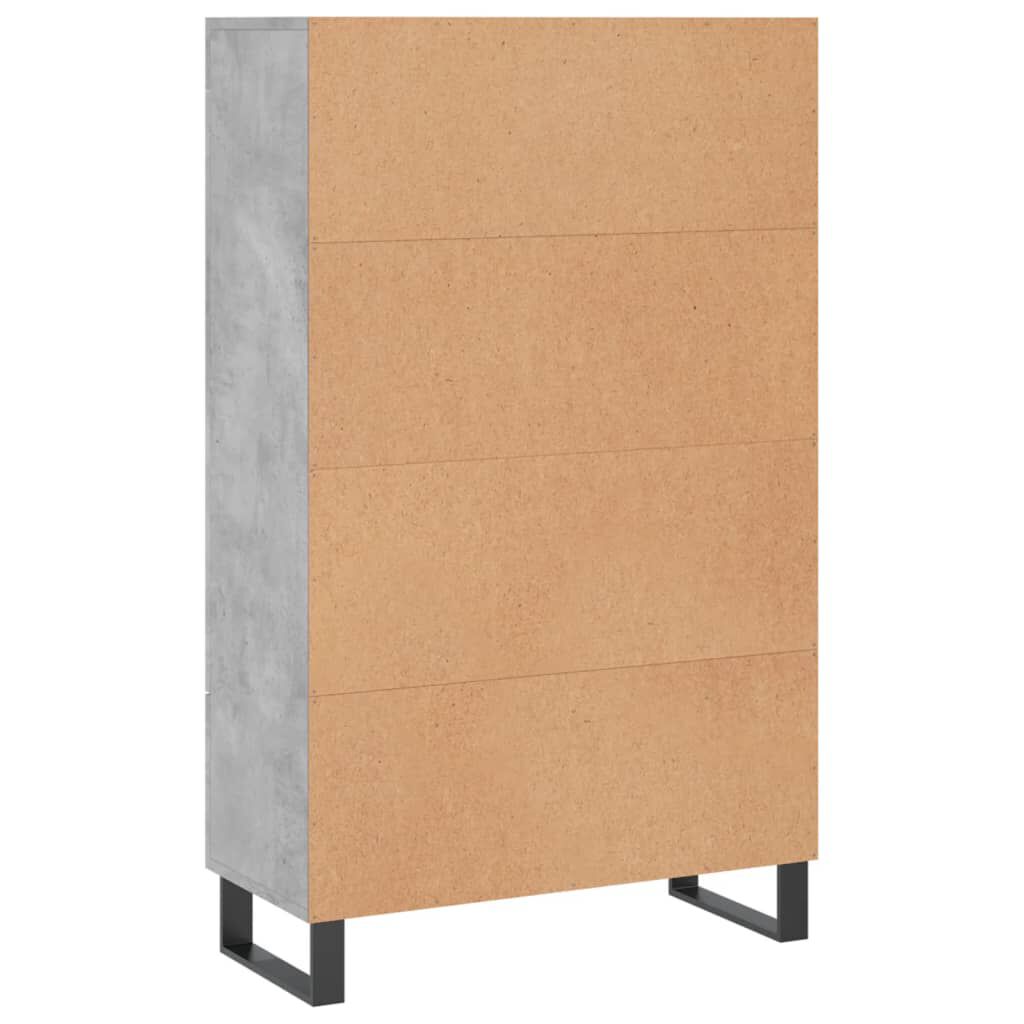 vidaXL Ντουλάπα Γκρι Σκυροδέματος 69,5 x 31 x 115 εκ. Επεξεργ. Ξύλο