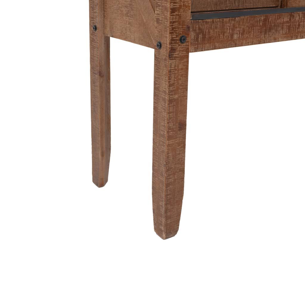 vidaXL Τραπέζι Κονσόλα Καφέ 131 x 35,5 x 75 εκ. από Μασίφ Ξύλο Ελάτης