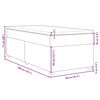 vidaXL Κρεβάτι Boxspring με Στρώμα Σκούρο Καφέ 90x200 εκ. Υφασμάτινο