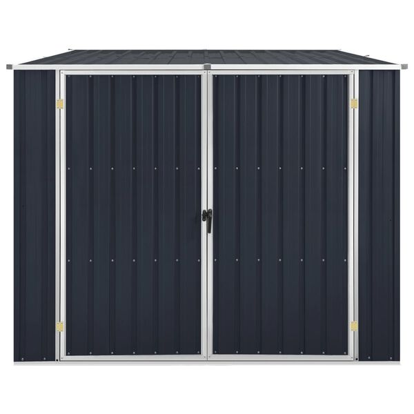 vidaXL Αποθήκη Κήπου Ανθρακί 195x198x159 εκ. από Γαλβανισμένο Ατσάλι