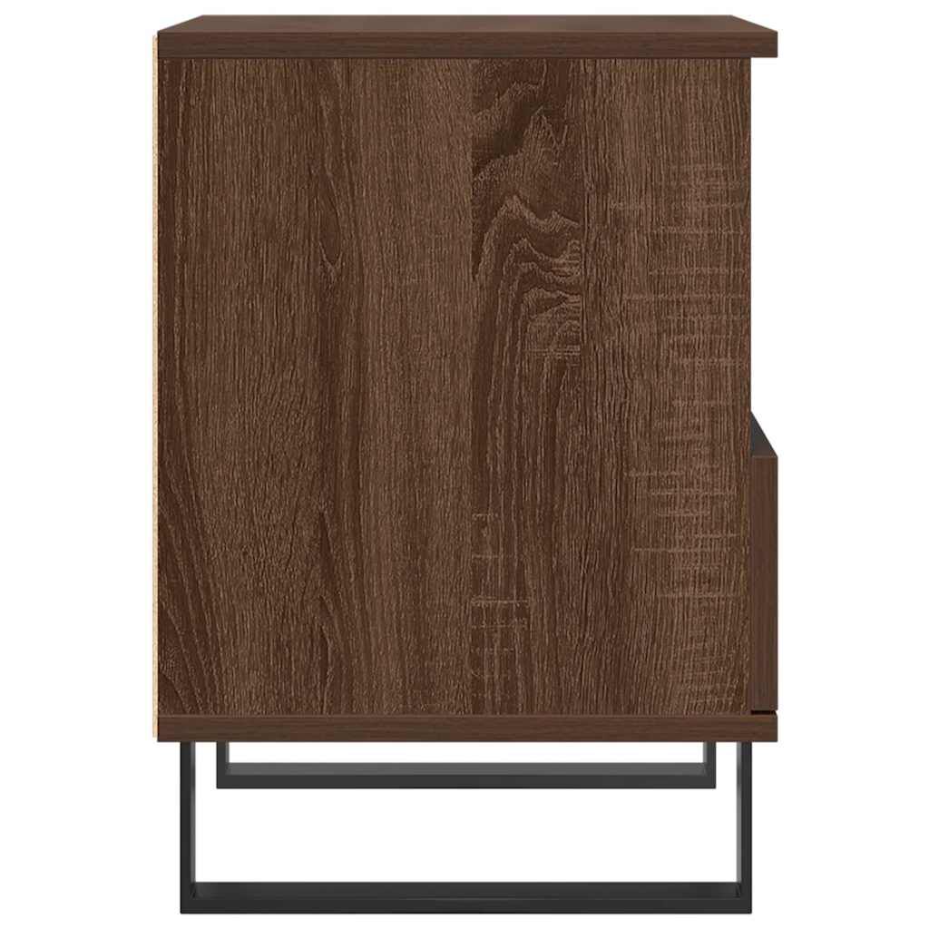 vidaXL Κομοδίνα 2 τεμ. Καφέ Δρυς 40 x 35 x 50 εκ. από Επεξεργ. Ξύλο