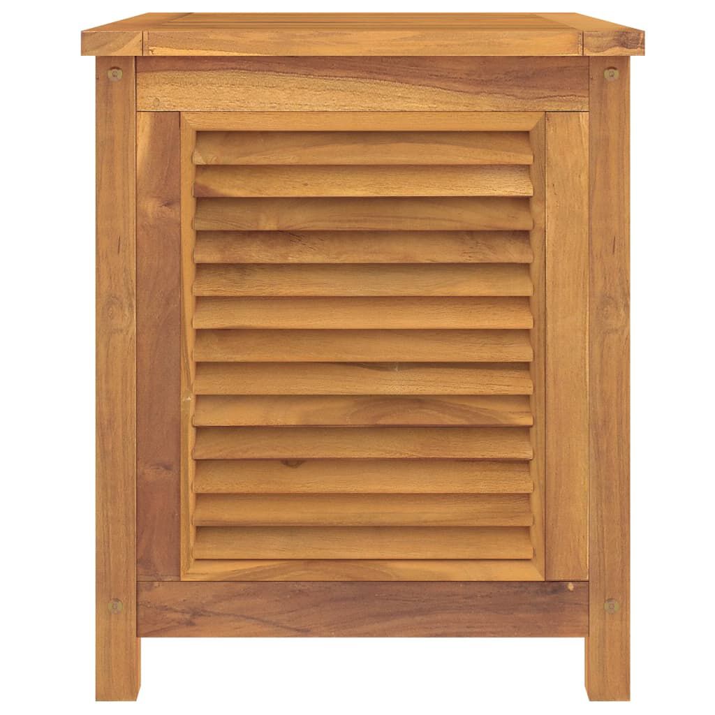 vidaXL Μπαούλο Αποθήκευσης Κήπου με Τσάντα 60x50x58 εκ Μασίφ Ξύλο Teak