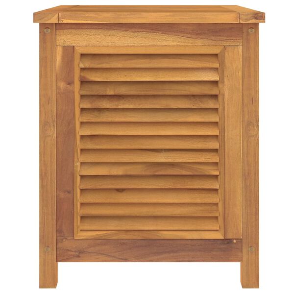 vidaXL Μπαούλο Αποθήκευσης Κήπου με Τσάντα 60x50x58 εκ Μασίφ Ξύλο Teak