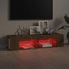 vidaXL Έπιπλο Τηλεόρασης με LED Καφέ Δρυς 135x39x30 εκ.