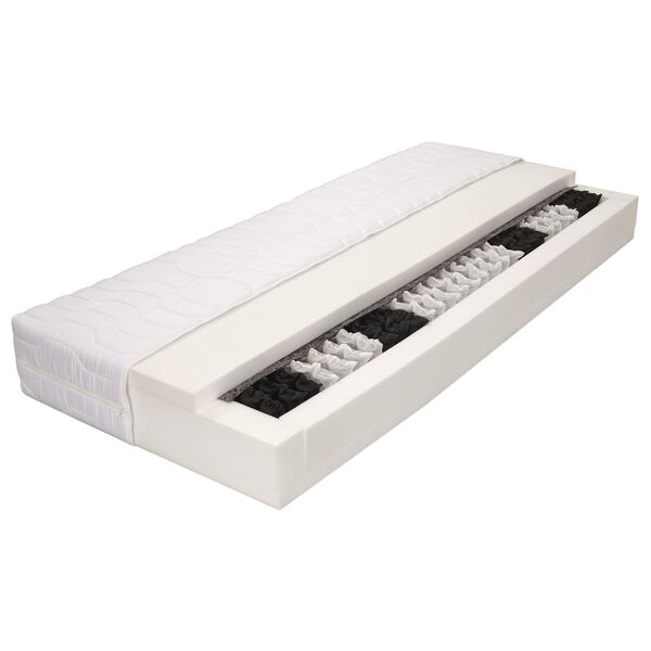 vidaXL Στρώμα με 7 Ζώνες Ανεξάρτητα Ελατήρια 140x200 εκ. / 20 εκ. H2