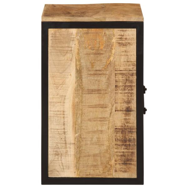 vidaXL Ντουλάπι Μπάνιου 40 x 30 x 50 εκ. Μασίφ Ξύλο Μάνγκο και Σίδηρος