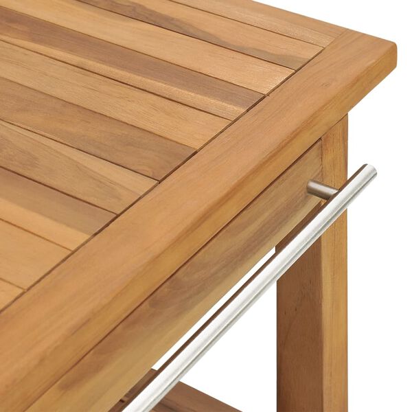 vidaXL Έπιπλο Μπάνιου 132x45x75 εκ. από Μασίφ Ξύλο Teak με 3 Καλάθια