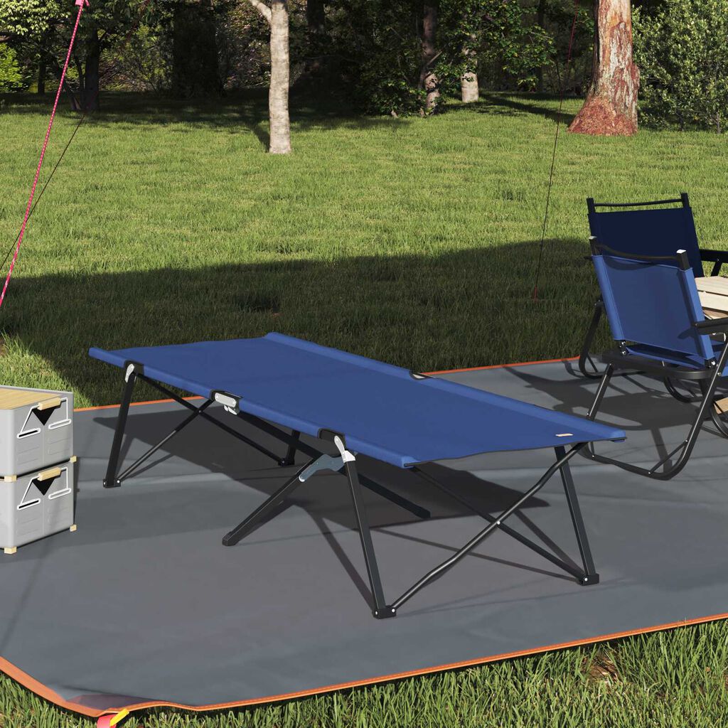 vidaXL Folding Sun Bed with Carry Bag Μπλε 600D Oxford Fabric