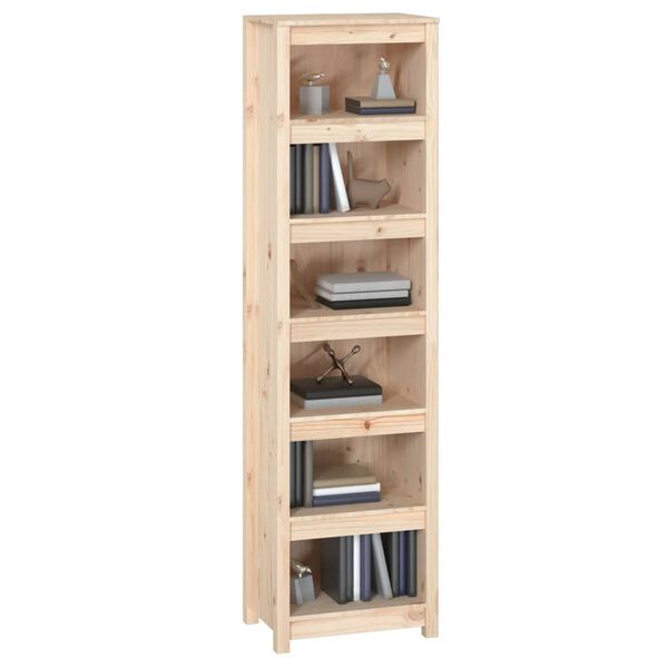 vidaXL Βιβλιοθήκη 50x35x183 εκ. από Μασίφ Ξύλο Πεύκου
