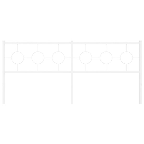 vidaXL Κεφαλάρι Λευκό 193 εκ. Μεταλλικό